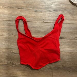 Red cropped tank top woman’s XS going out shirt